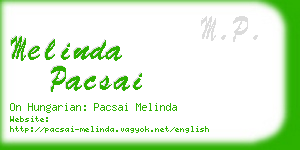 melinda pacsai business card